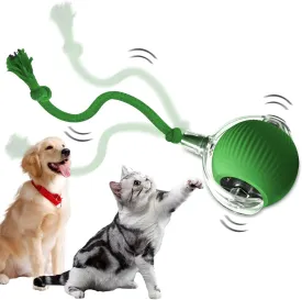 2025 New Interactive Rolling Ball, Self-Rolling Dog & Cat Ball Toy, Automatic, Smart, Green
