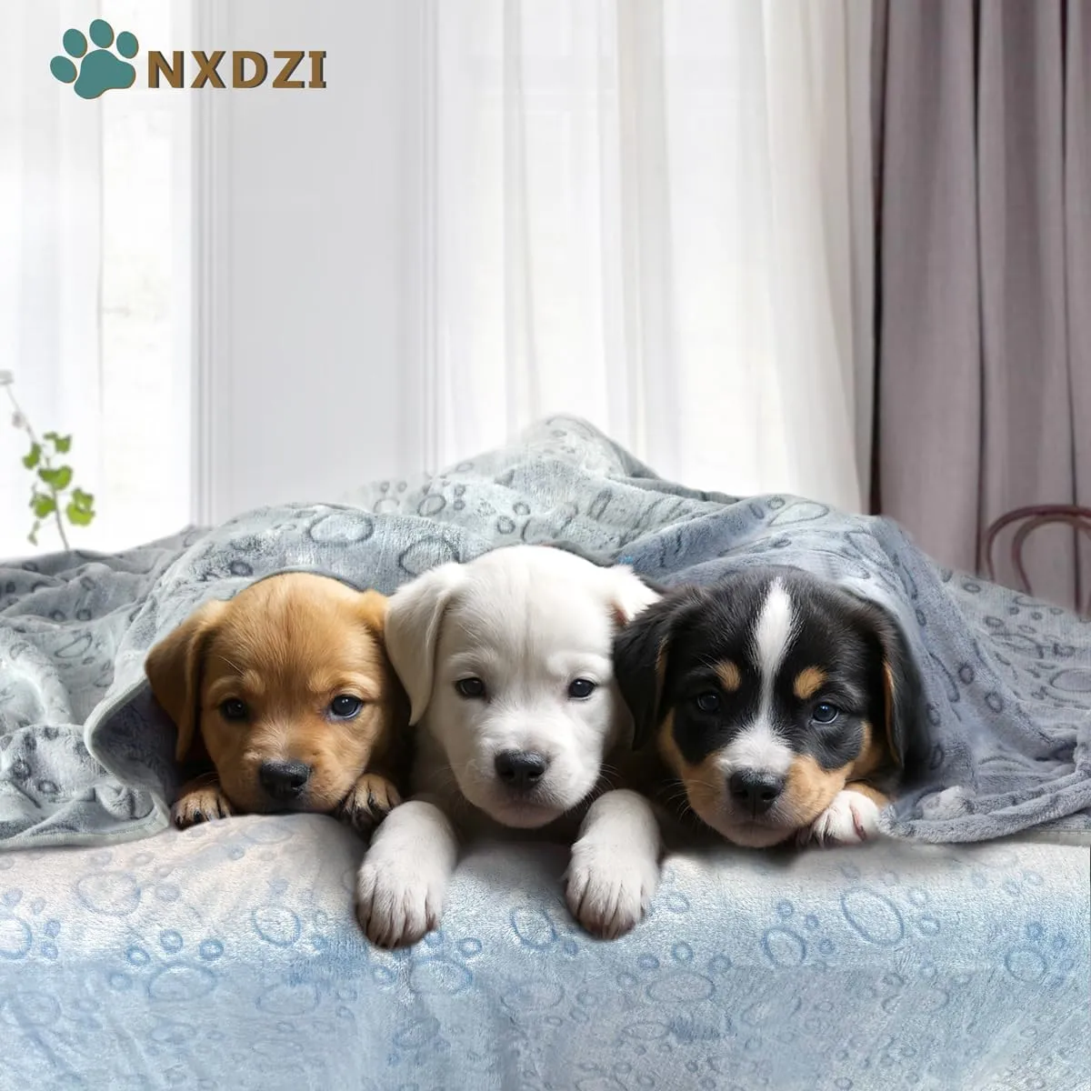 3 Pack Dog Blankets for Small Dogs, 23''x16'' Washable Dog Blanket, Soft Pet Blankets for CatRabbitGuinea Pig Small Animal Fleece Bedding Cute Claw Pattern Rabbit Bedding