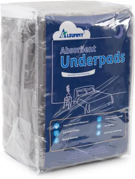 Alsunny Waterproof Pad for Bed 36x36 Inch (4pack),Bed Protectors for Incontinence ,Chuck Pads Washable,Waterproof Pad Washable Underpads for Adults,Bed Wetting Pads for Adult,Kids,Toddlers,Pet, Gray