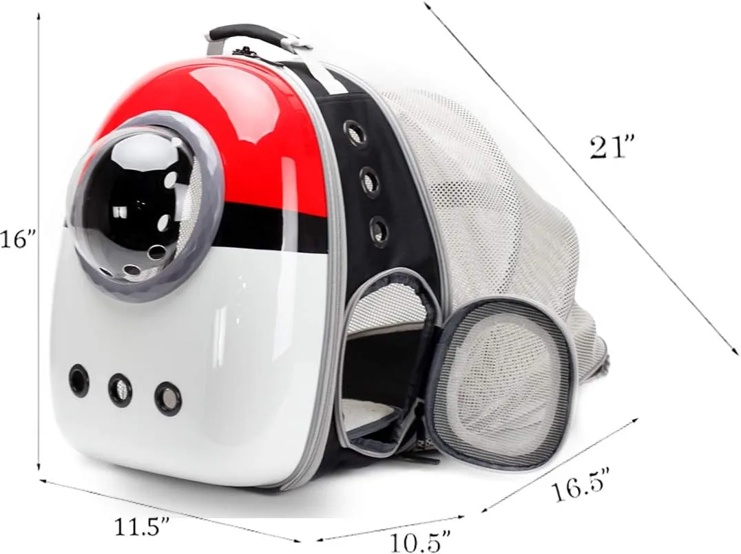 Back Expandable Cat Backpack Carrier, Fit up to 12 lbs, Hard Shell Window Pet Carrier Backpack for Cat and Small Puppy
