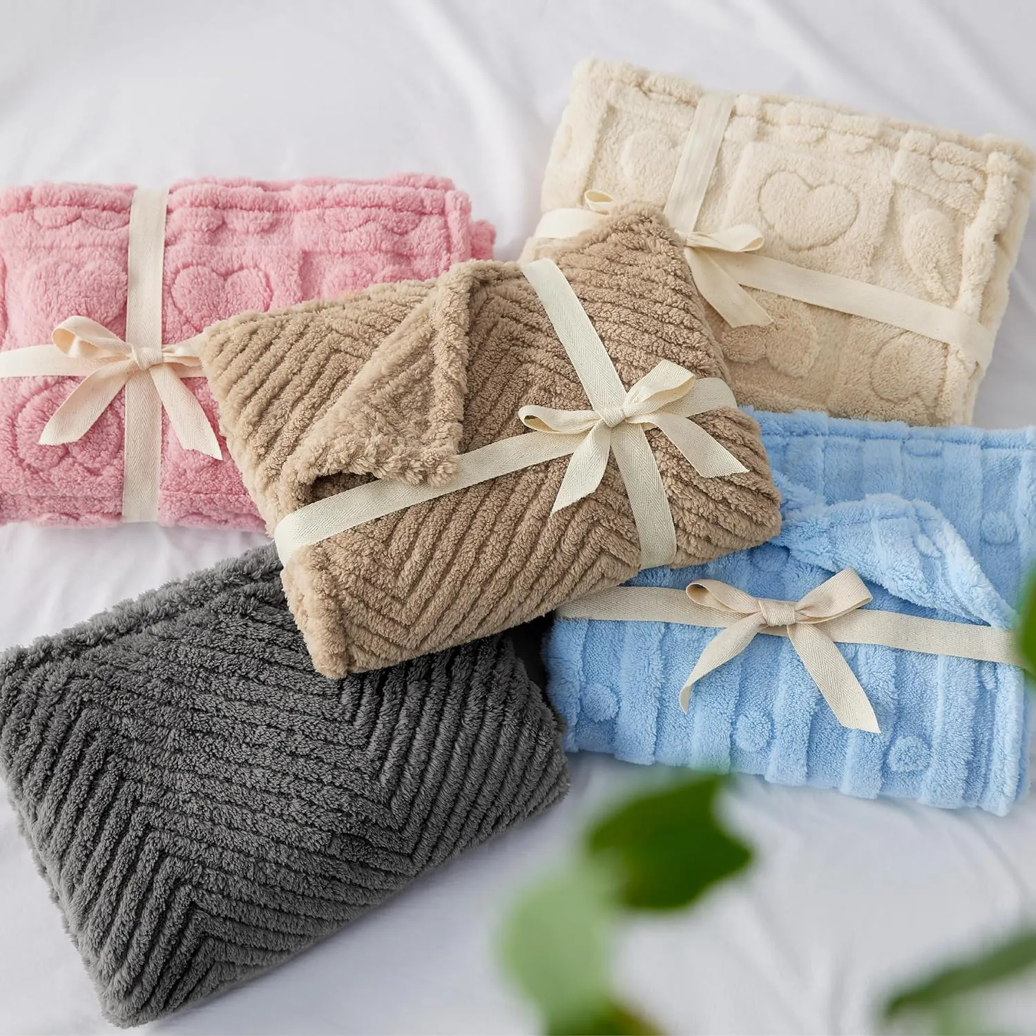 Bedsure Dog Blankets for Small Dogs Washable - Fluffy Fuzzy Cat Puppy Blanket with Premium 300GSM Coral Fleece Soft for Pet Kitten Doggy, White, 25x35IN