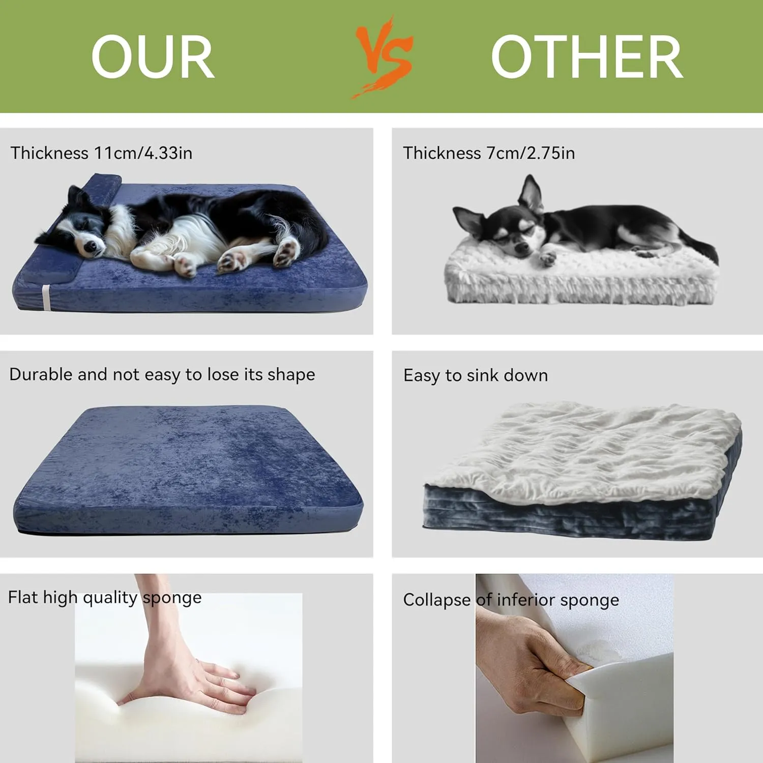 BingoPaw Large Dog Sofa: Modern Tufted Jumbo Couch Bed - Velvet Pet Giant Snuggle Lounger Memory Foam with Washable Cover for Large Breed Dogs