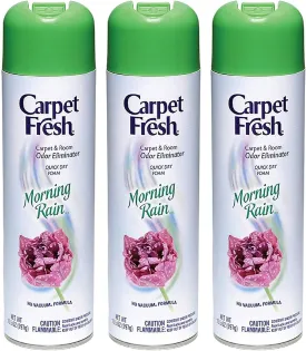 Carpet Fresh No Vacuum Freshener and Deodorizer Spray, Morning Rain (3 Pack)