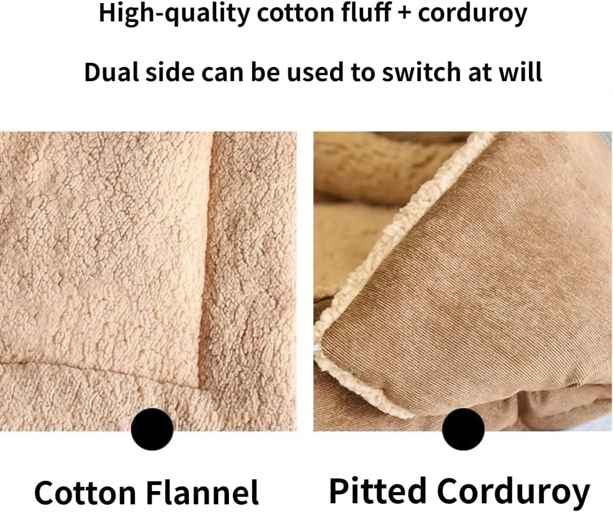 Cat Beds Small Dog Bed, Self Warming Cat Dog Mat Washable Warm Fluffy Pet Pad Calming Cushion Soft Kitty Bed for Indoor Outdoor Crate Pets Cat Small Dog Sleeping (Light Gray,Small)