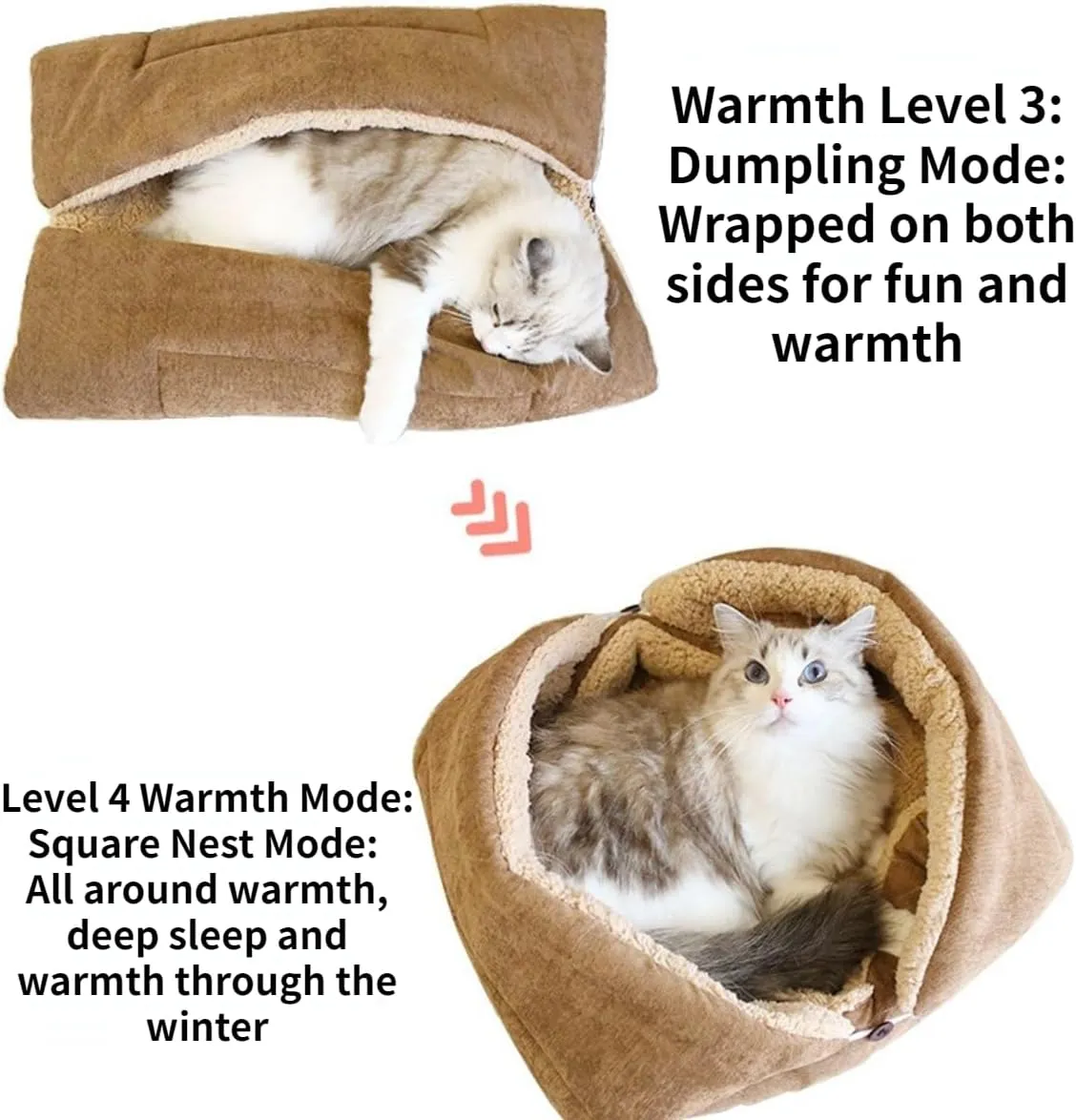 Cat Beds Small Dog Bed, Self Warming Cat Dog Mat Washable Warm Fluffy Pet Pad Calming Cushion Soft Kitty Bed for Indoor Outdoor Crate Pets Cat Small Dog Sleeping (Light Gray,Small)