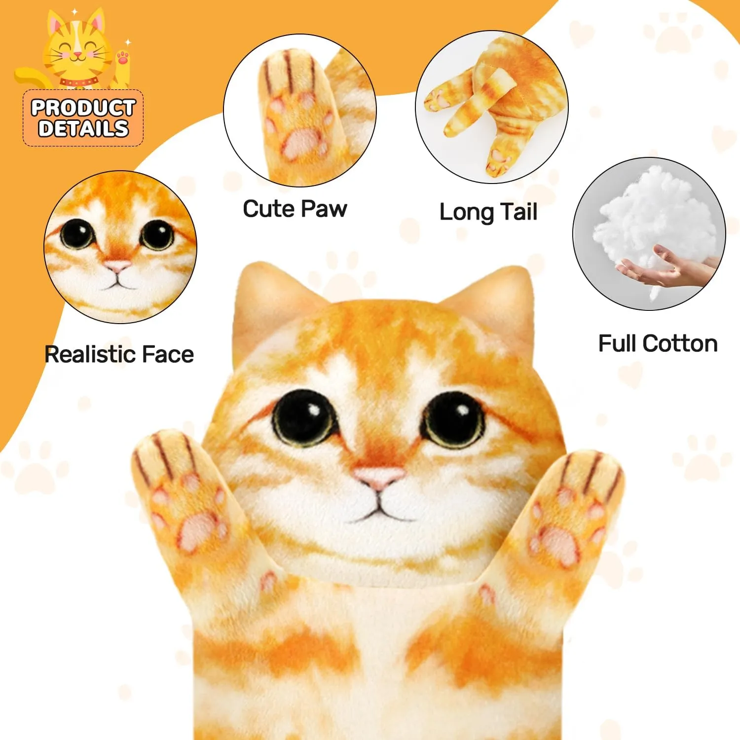 Cat Heating Pad for Period Cramps Menstrual Pain Relief, Portable Electric Heat Pads USB Powered, Cute Stuff Stuffed Animals Funny Gifts for Women Teen Girls Kids Cat Lovers Birthday Easter Christmas