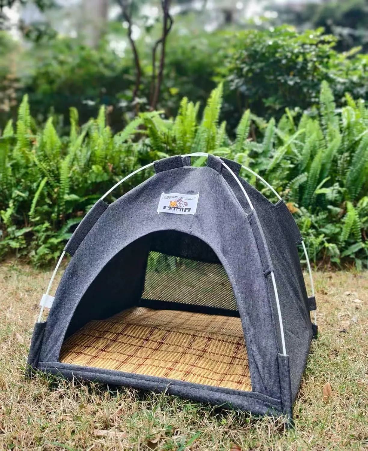Cat Houses/Bed for Indoor Cats Outdoor Pet Supplies, Pop Up Waterproof Cat Tent Foldable House No Assemble Cat Nest Cave,Tent for Cat, Small Dogs and Bunny (Grey, Large)