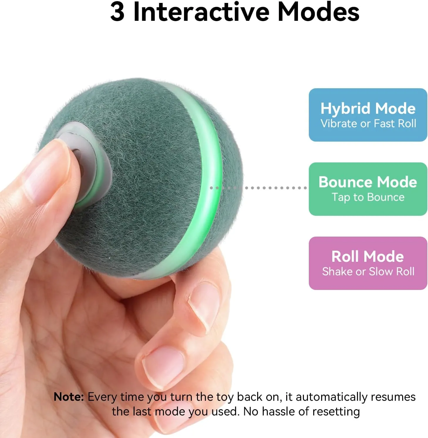 Cheerble 2025 Upgrade Interactive Cat Ball, Wicked Ball M3, Automatic Moving Toy for Indoor Cat Kitten, Smart Anti-Depression Pet Toy Fun Gift with Light