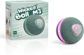 Cheerble 2025 Upgrade Interactive Cat Ball, Wicked Ball M3, Automatic Moving Toy for Indoor Cat Kitten, Smart Anti-Depression Pet Toy Fun Gift with Light
