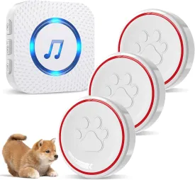 ChunHee Dog Door Bells, Smart Dog Doorbells for Potty Training to Go Outside, Dogs Bells for Doggie to Ring to Go Potty Train with Customized Ringtones Adjustable Volume, 3 Dog Buttons[New 2025]