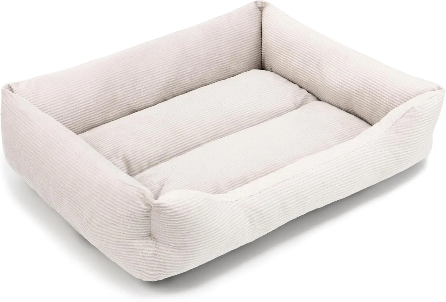 Corduroy Dog Bed Pet Bed for Medium Small Large Dogs Calming Soft Cat Bed with Recyclable Bottom Comfortable and Safety for Pet,Multiple,25 * 20 * 8
