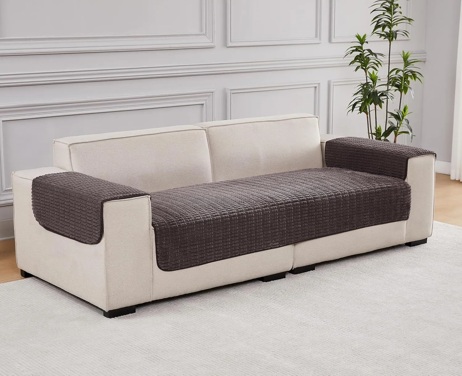 Couch Covers Sofa Seat Covers, Anti-Slip Dog Mat Pet Pad Blanket for Sofa Chair Recliner Bed Furniture Protector Washable (Coffee, 40x60 inch)
