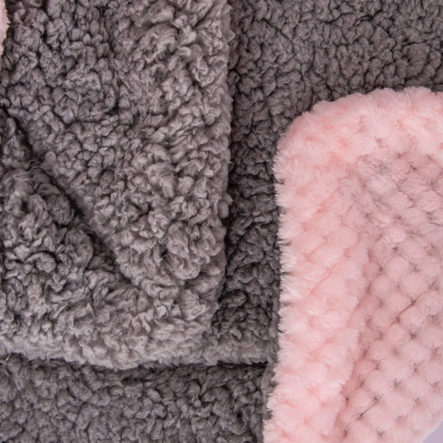 DG Plush Fleece Receiving Blanket for Dog, Cat, Pet - Warm & Soft, Couch, Sofa, Travel & Outdoor, Camping (24" x 32"), Baby Pink