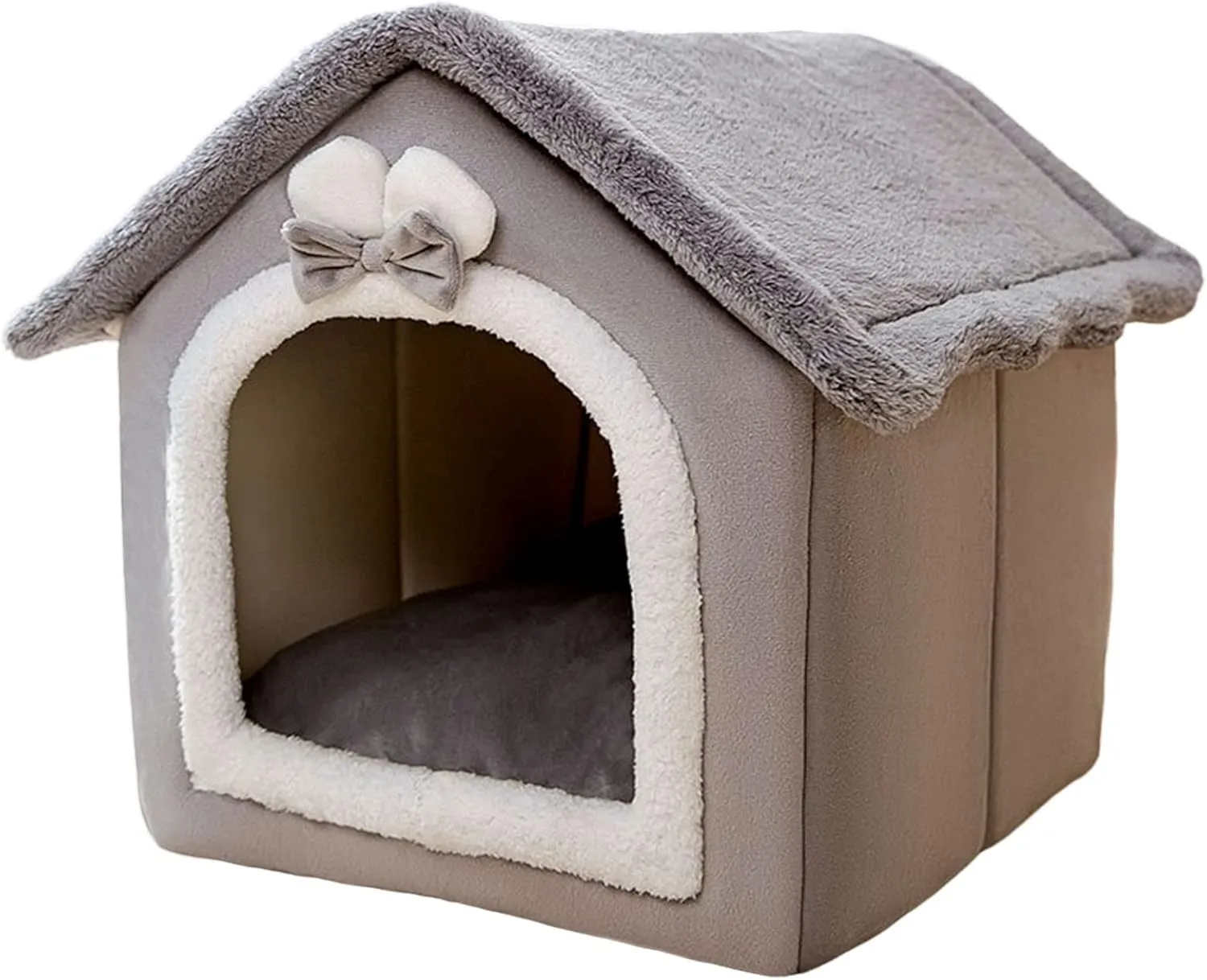 Dog Houses Soft Indoor Enclosed Tent Huts Warm Cave Dog Kennel House Type Winter Warm Small Dog Teddy Four Seasons Universal Removable and Washable Dog House Cat Nest Bed Pet Supplies