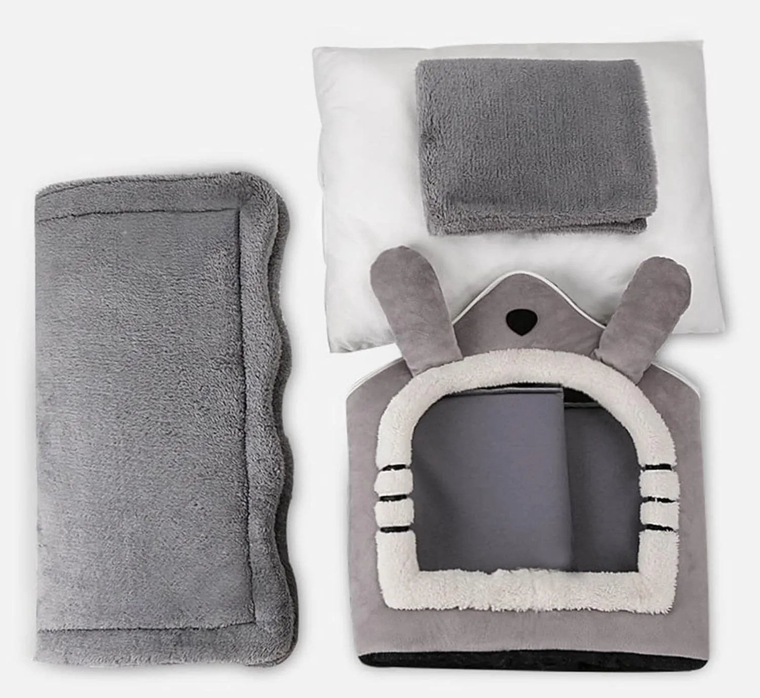 Dog Houses Soft Indoor Enclosed Tent Huts Warm Cave Dog Kennel House Type Winter Warm Small Dog Teddy Four Seasons Universal Removable and Washable Dog House Cat Nest Bed Pet Supplies