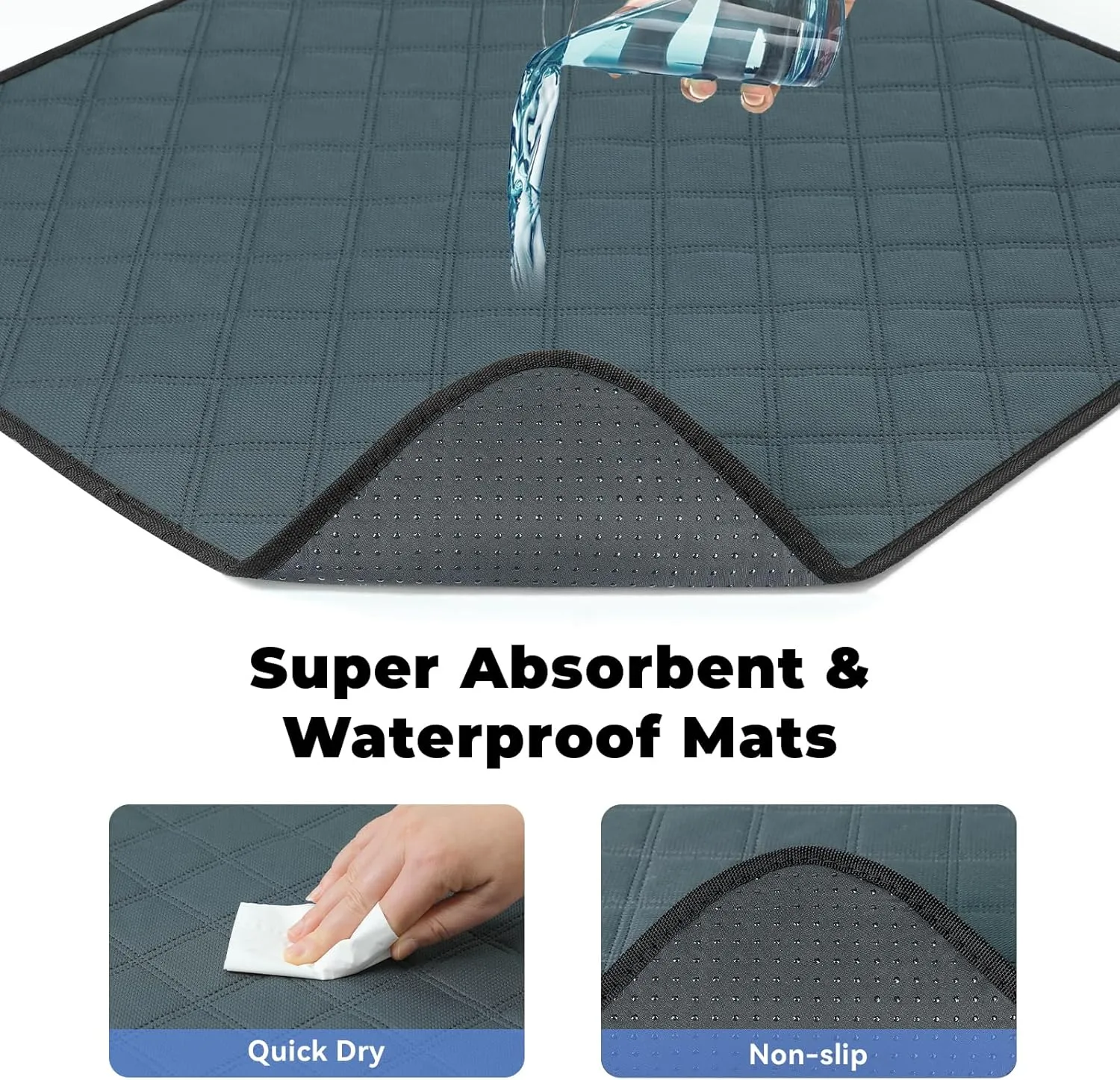 Dog Playpen with Washable Pee Pad, Puppy Pet Cat Playpen for Small Dogs, Dog Tent Crate Indoor/Outdoor, Portable Pop Up Kennel with Carrying Case for Dogs/Cats/Rabbits(Dark Grey)