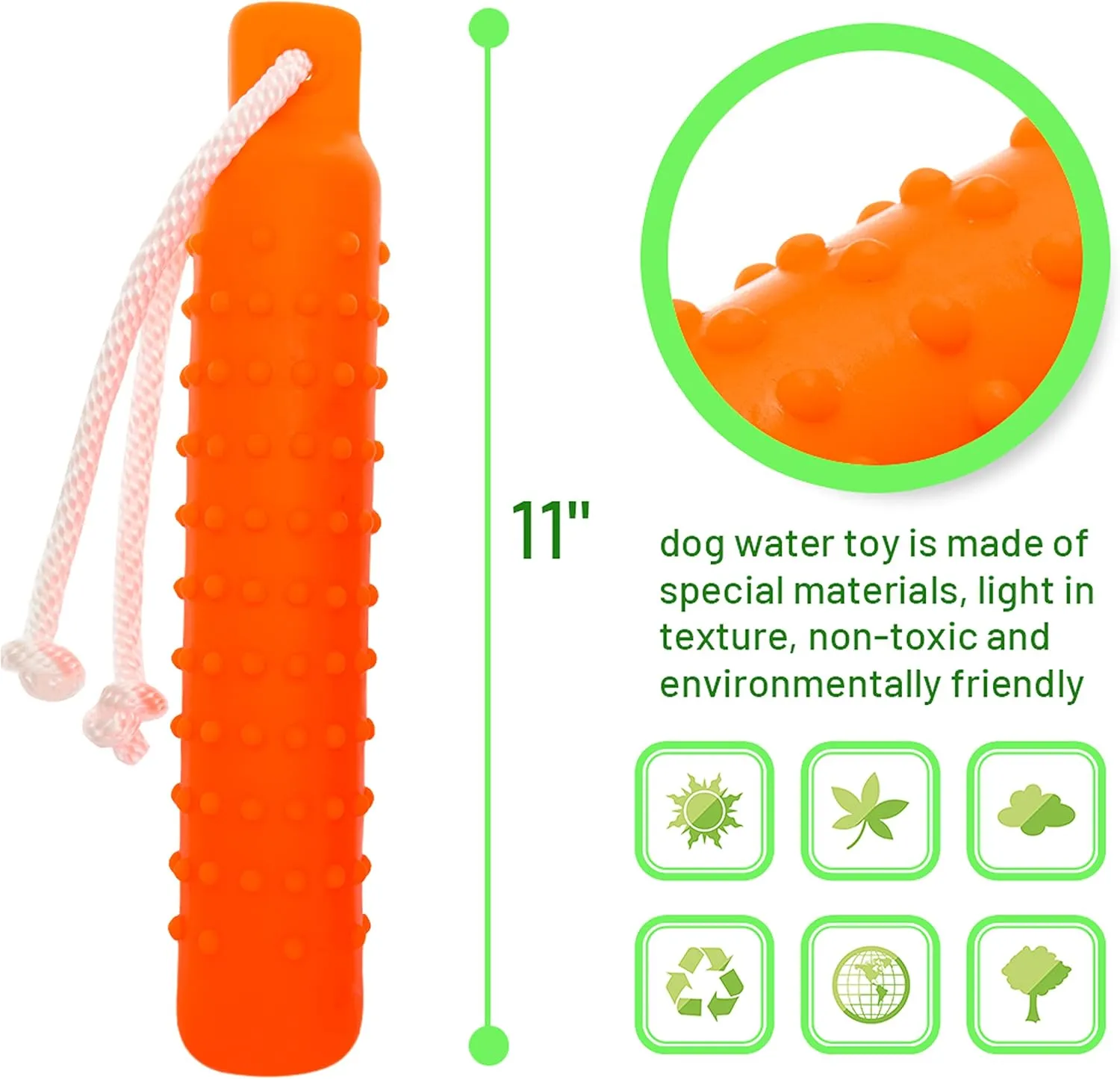 Dog Water Toy - Interactive Fetch Dog Toys Float on Water Pool for Training Retrieving Chasing Bumper Outdoor - 2 Pack Dog Toys with Rope for Small Medium Large Dog