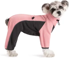 Fleece Coat for Small Medium Dogs, Pullover Pajamas Jumpsuit Bodysuit With Legs, Pet Windproof Warm Cold Weather Jacket Full Body Vest Cozy Snowsuit Apparel Outfit Clothes