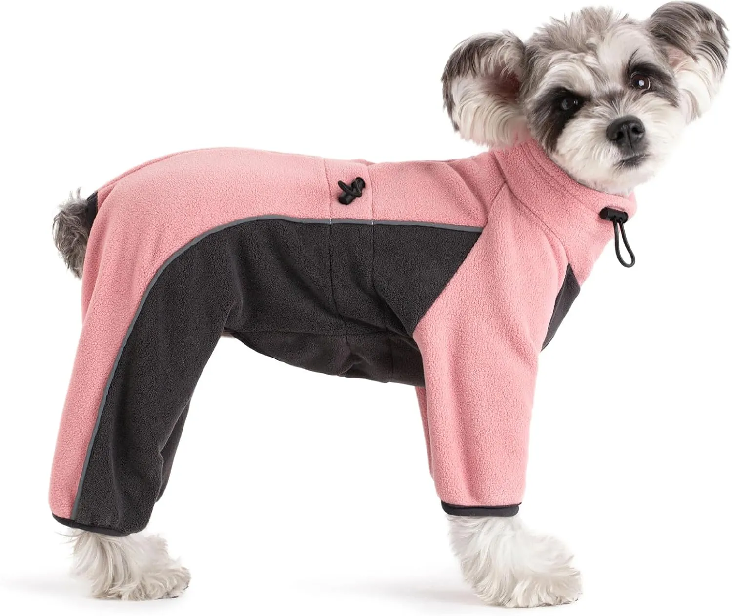 Fleece Coat for Small Medium Dogs, Pullover Pajamas Jumpsuit Bodysuit With Legs, Pet Windproof Warm Cold Weather Jacket Full Body Vest Cozy Snowsuit Apparel Outfit Clothes