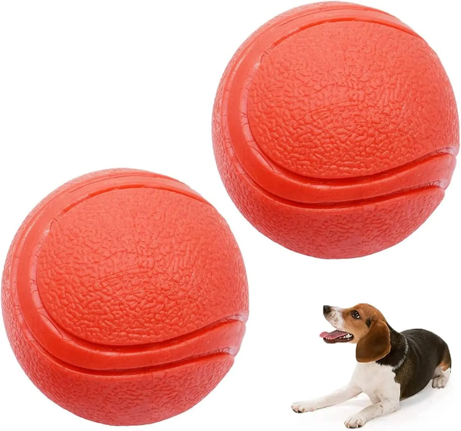 GaesQae Hard Rubber Balls for Dogs,Dog's Solid Rubber Bouncy Ball Bite Resistant and Indestructible Dog Training Ball,Dog Balls for Aggressive Chewers
