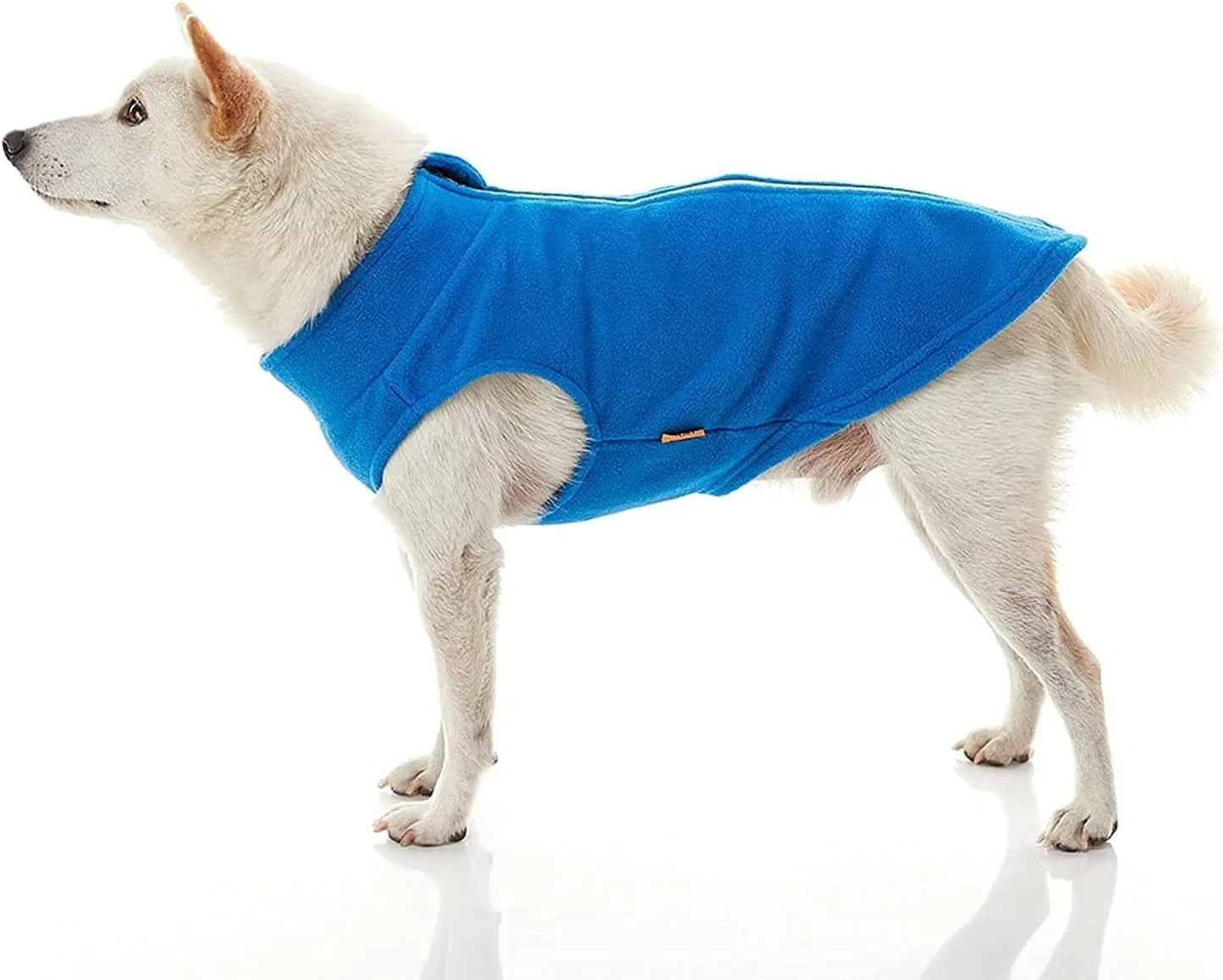 Gooby Zip Up Fleece Dog Sweater - Blue, 2X-Large - Warm Pullover Fleece Step-in Dog Jacket Without Ring Leash - Winter Small Dog Sweater - Dog Clothes for Small Dogs Boy and Medium Dogs