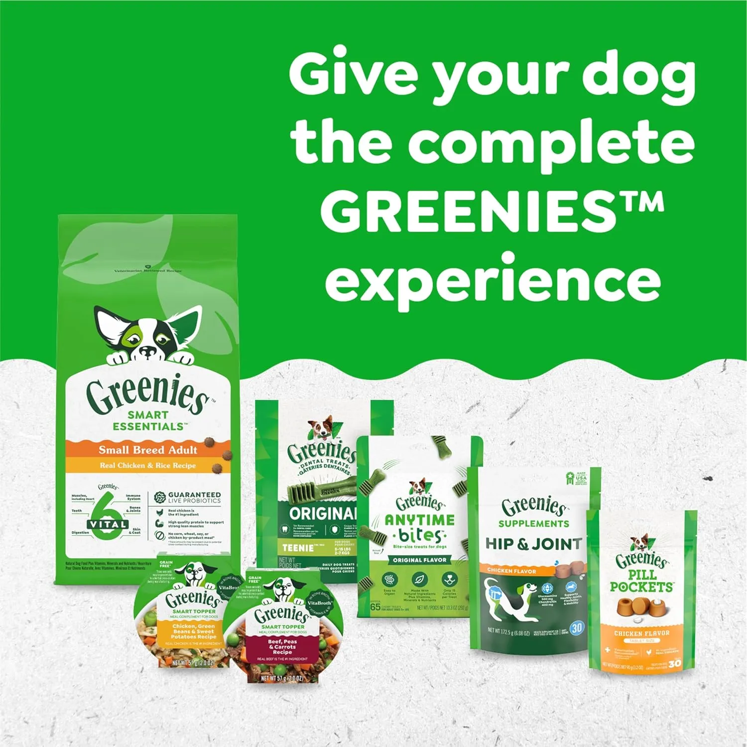 Greenies Regular Natural Dental Care Dog Treats, 3-Flavor Variety Pack, (3) 12 oz. Pouches, 36 Total Treats