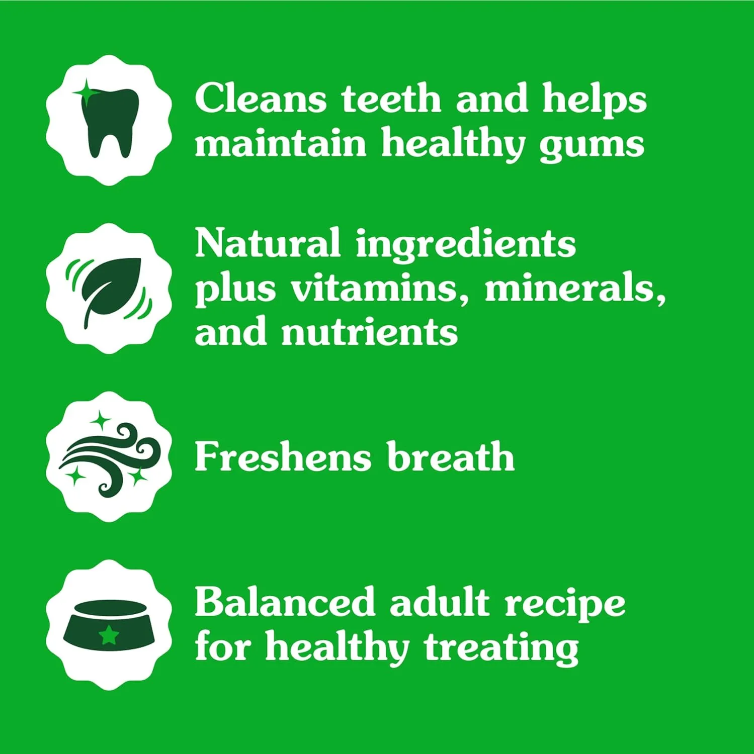 Greenies Regular Natural Dental Care Dog Treats, 3-Flavor Variety Pack, (3) 12 oz. Pouches, 36 Total Treats