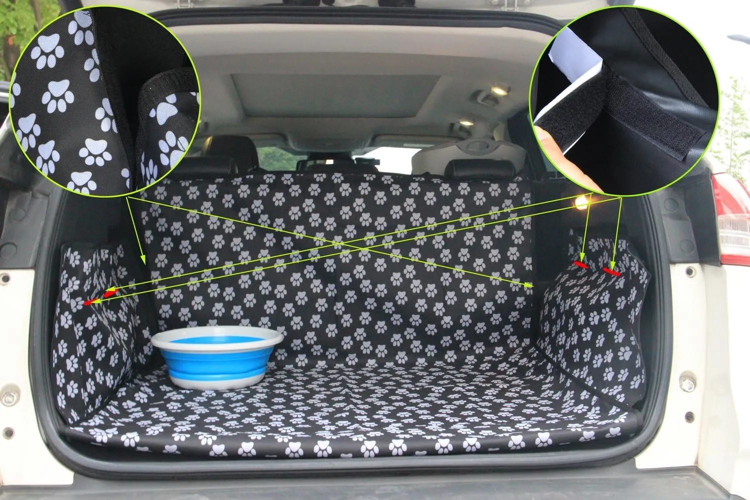 HelloTree SUV Cargo Liner for Dogs Waterproof Pet Cargo Cover Dog Seat Mat for SUVs Oxford Car SUV Seat Cover Trunk Protector for Vehicles Washable Dog Accessories