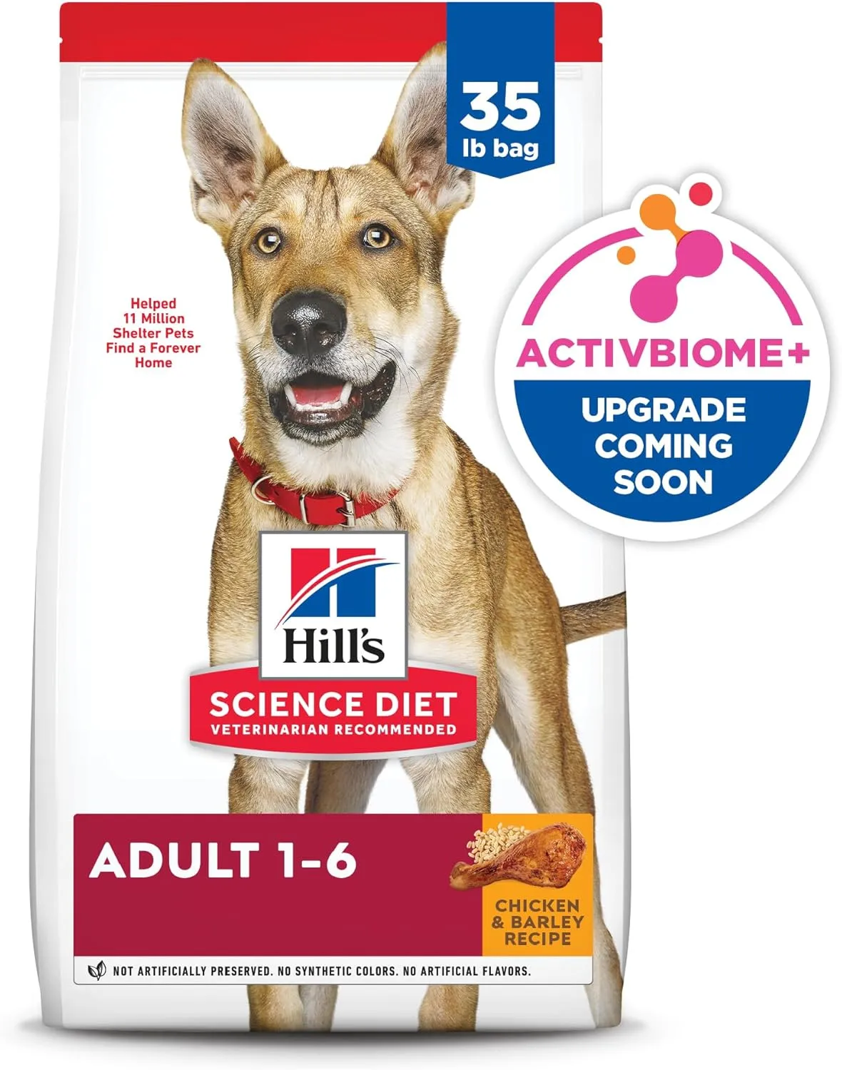 Hill's Science Diet Adult 1-6 Premium Nutrition Dry Dog Food, Chicken & Barley, 35 lb Bag (Pack of 1)