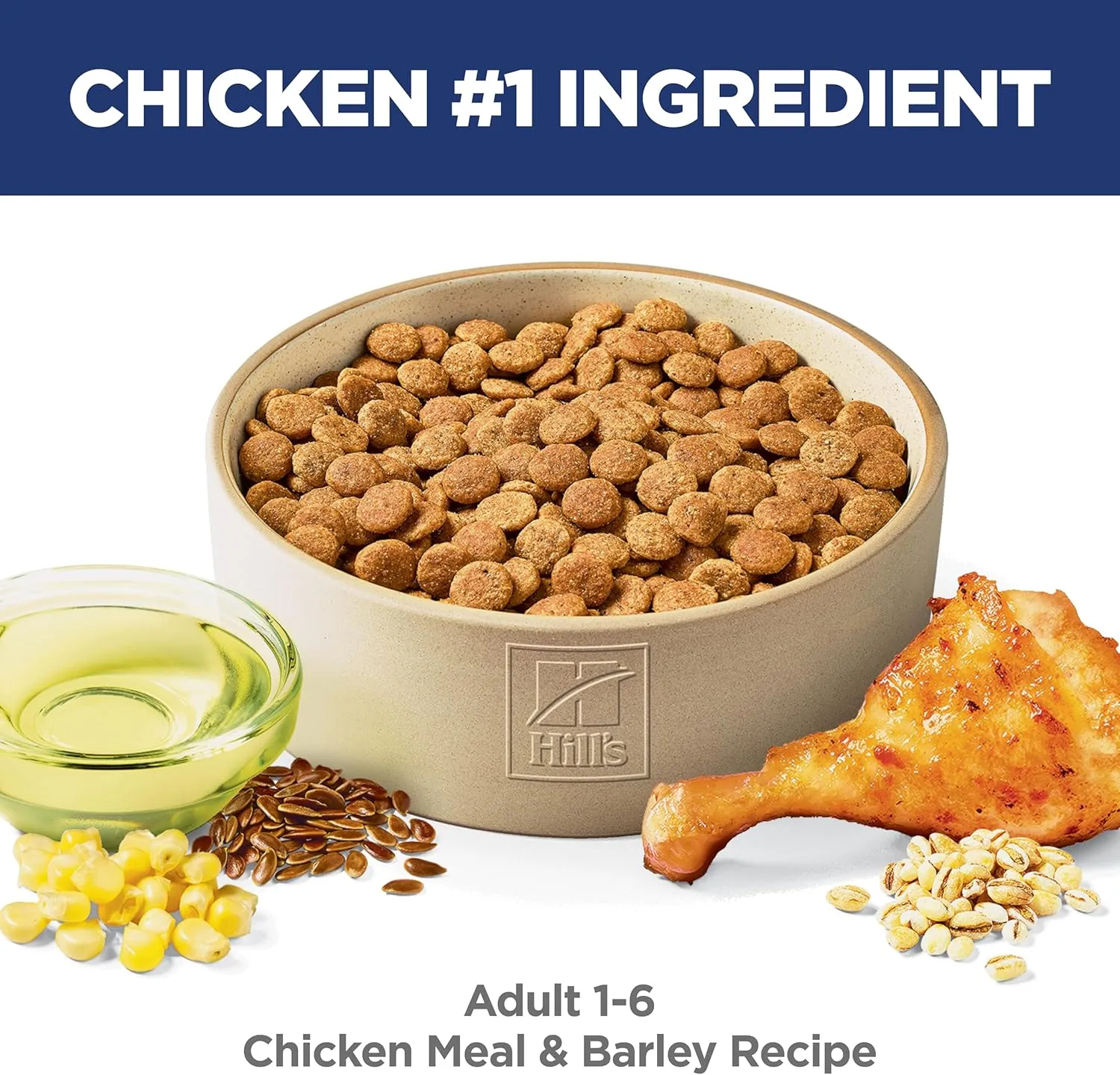 Hill's Science Diet Adult 1-6 Premium Nutrition Dry Dog Food, Chicken & Barley, 35 lb Bag (Pack of 1)