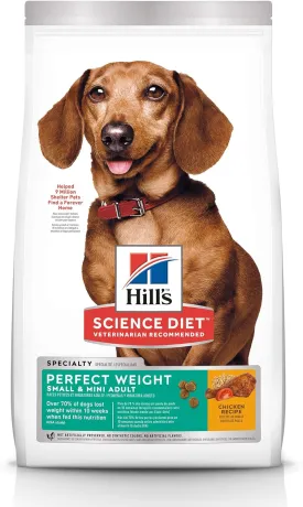Hill's Science Diet Adult Perfect Weight Small & Mini Chicken Recipe Dry Dog Food, 15 lb. Bag
