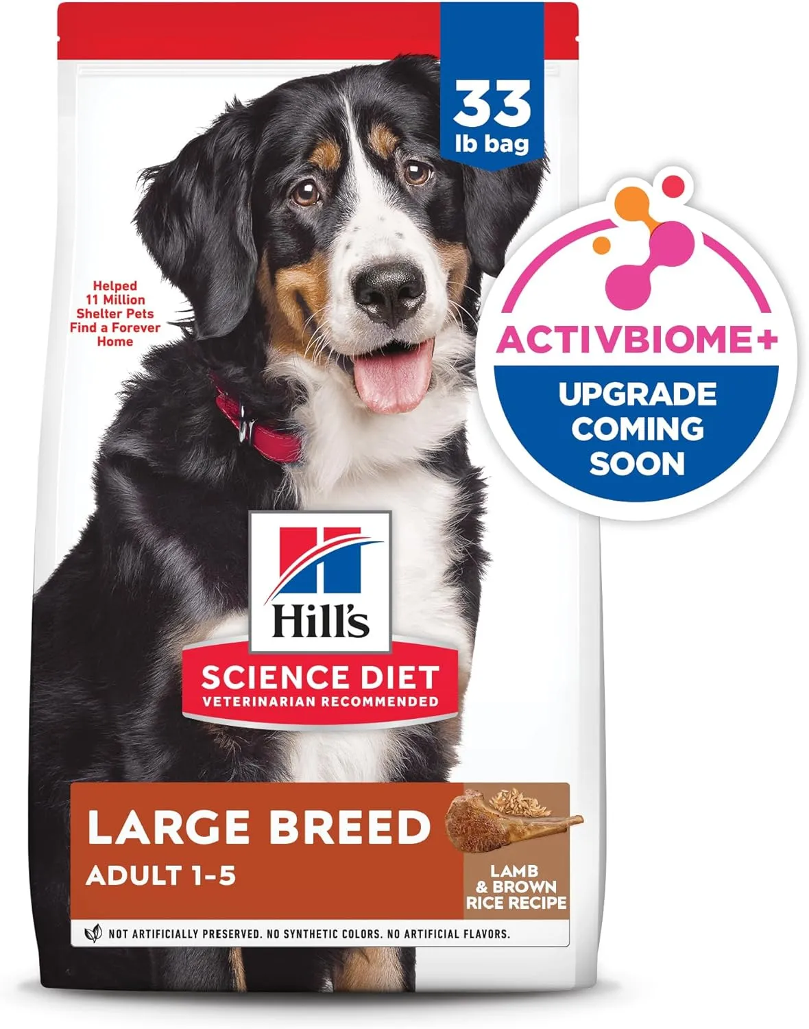 Hill's Science Diet Large Breed, Adult 1-5, Large Breed Premium Nutrition, Dry Dog Food, Lamb & Brown Rice, 33 lb Bag