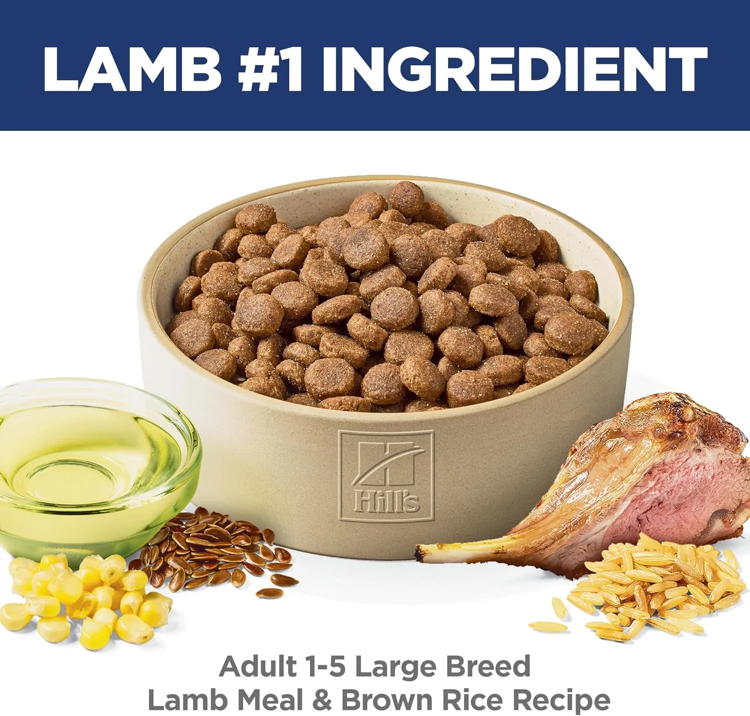 Hill's Science Diet Large Breed, Adult 1-5, Large Breed Premium Nutrition, Dry Dog Food, Lamb & Brown Rice, 33 lb Bag