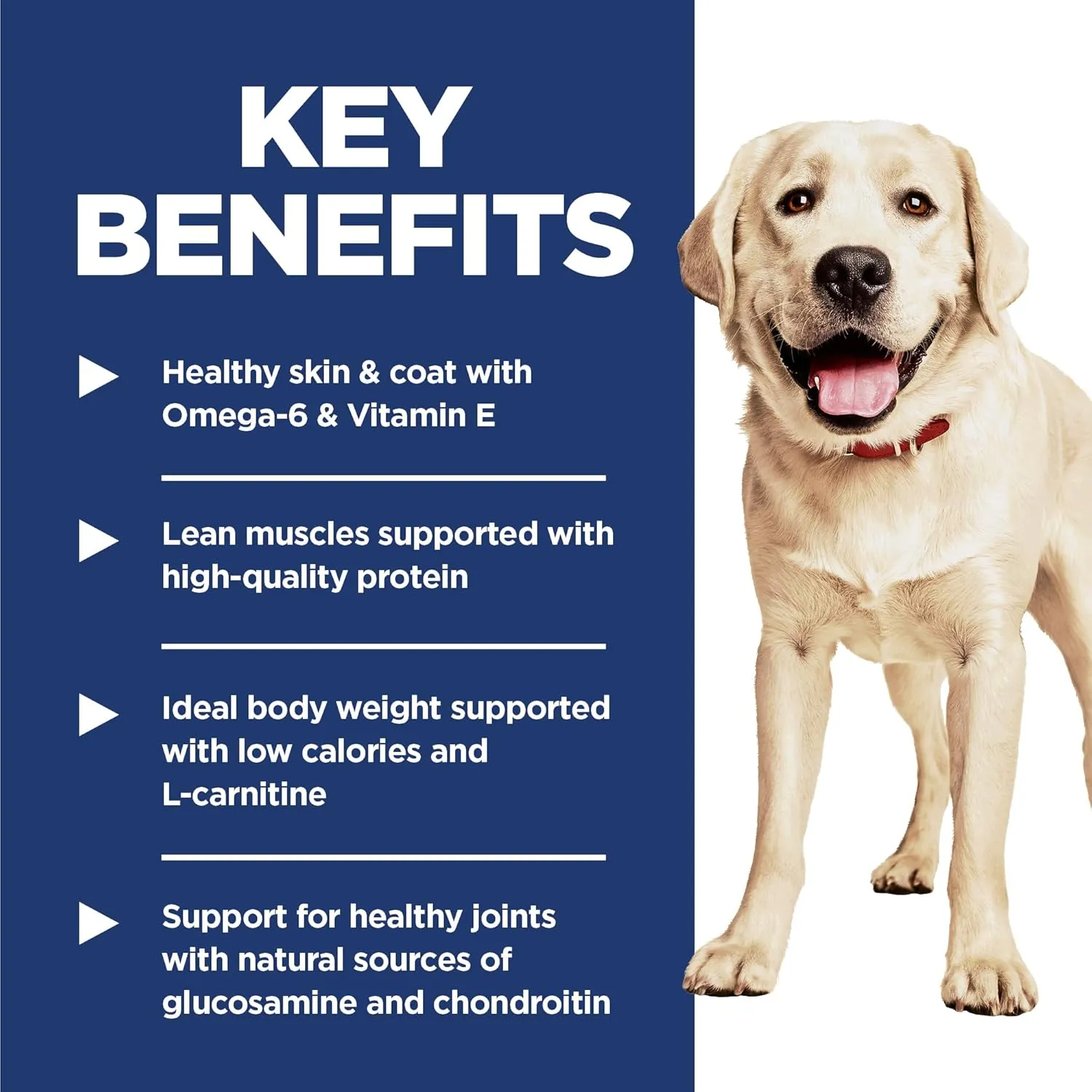Hill's Science Diet Light , Adult 1-5, Large Breed Weight Management Support, Dry Dog Food, Chicken & Barley, 15 lb Bag