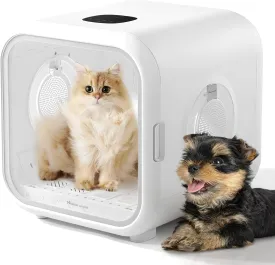 HomeRunPet Cat Dryer, 360 Efficient Automatic and Quiet Box with Smart Temperature Control, Ideal for Small Dogs (50L Drybo Plus Pet Dryer Box)