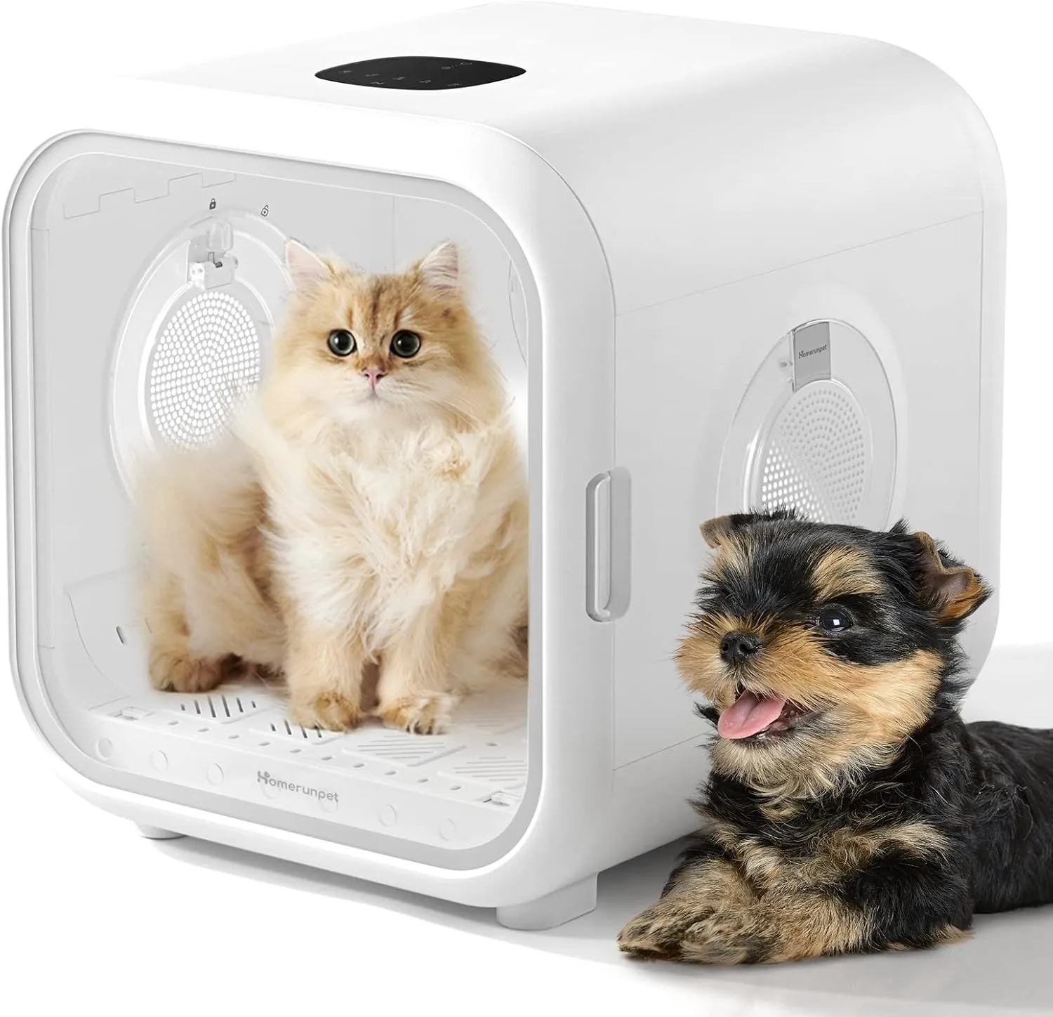 HomeRunPet Cat Dryer, 360 Efficient Automatic and Quiet Box with Smart Temperature Control, Ideal for Small Dogs (50L Drybo Plus Pet Dryer Box)