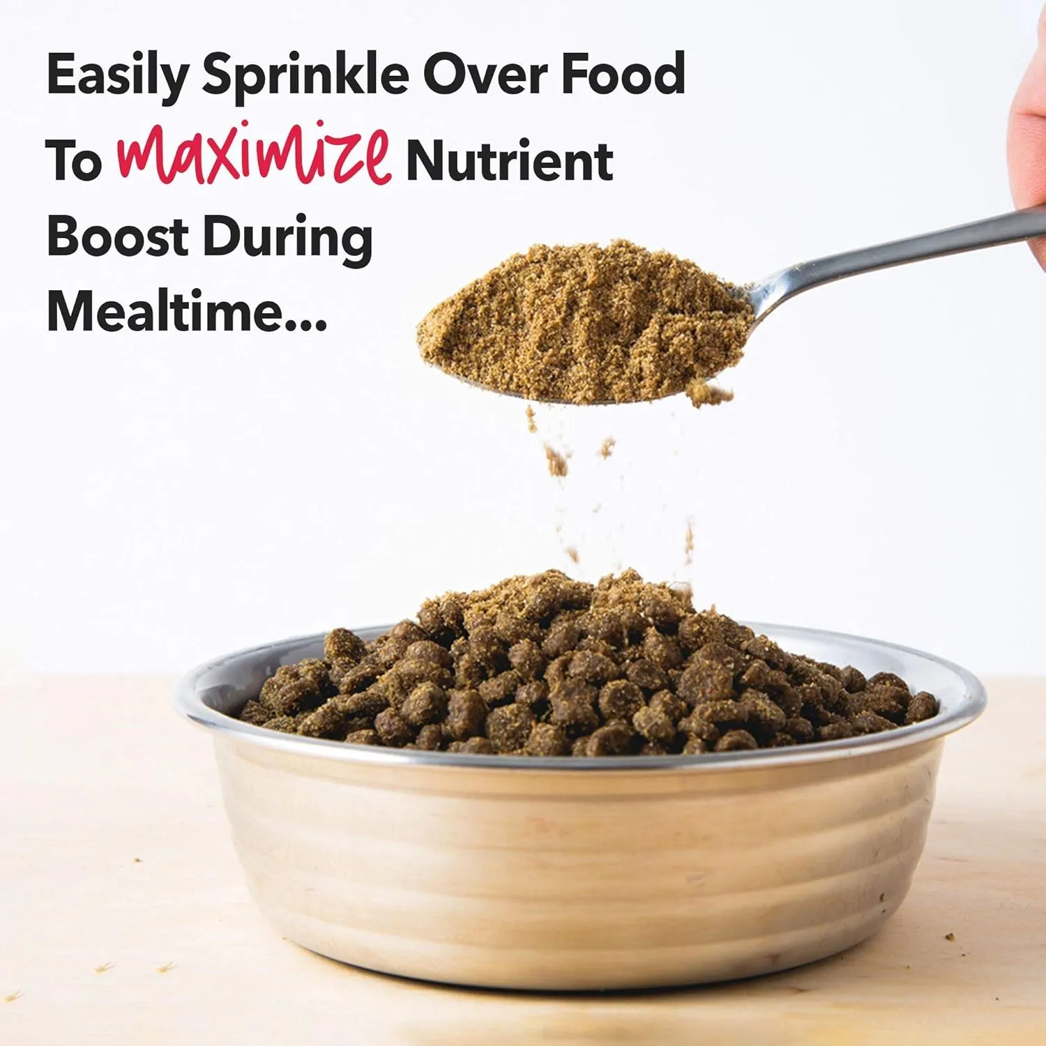 iHeartDogs Dog Food Topper - Freeze-Dried Raw Dog Food Seasoning with Collagen Peptides - Grain Free Superfood Meal Mixer (Beef, 3 Ounce)