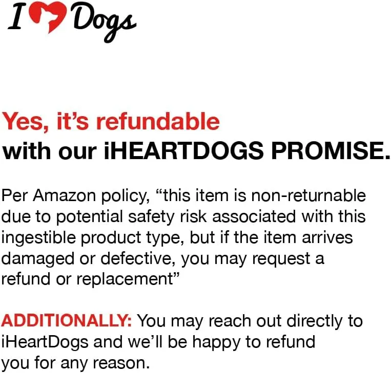 iHeartDogs Dog Food Topper - Freeze-Dried Raw Dog Food Seasoning with Collagen Peptides - Grain Free Superfood Meal Mixer (Beef, 3 Ounce)