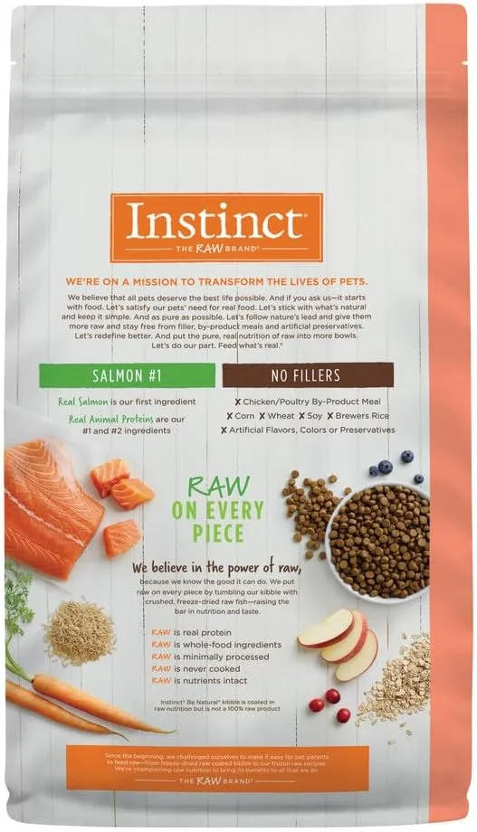 Instinct Be Natural Salmon & Brown Rice Dry Dog Food, 4.5 lb. Bag