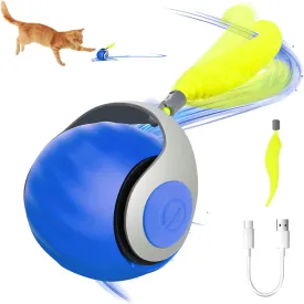 Interactive Cat Toy Ball, Automatic Interactive Cat Toys for Indoor Cats, Can be Used on Carpets, Motion Activated Toys to Keep Them Busy