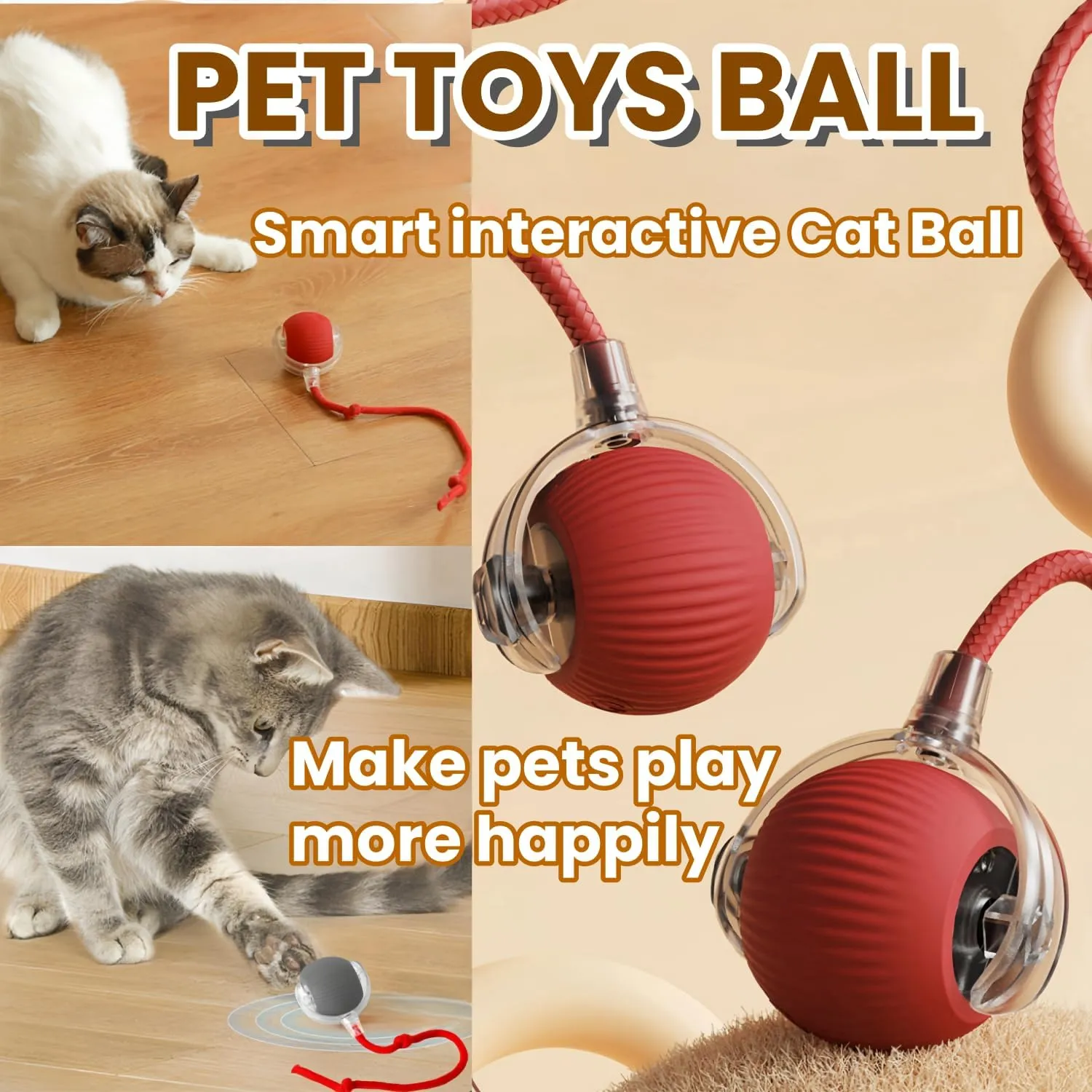 Interactive Rolling Cat Ball,2025 New Cat Rotating Toy, 360 Smart Rolling Ball Toy Electric Balls,Suitable for Floors, Carpets, Tiles, Living Rooms (Green)