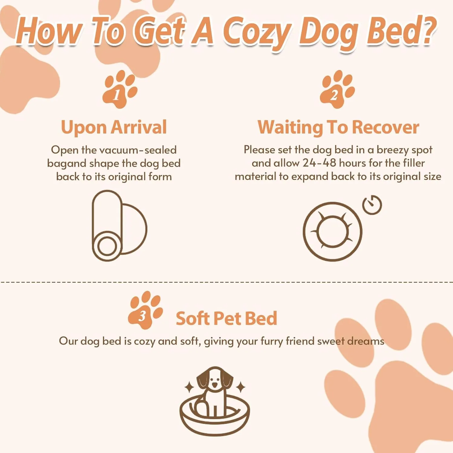 JOLLYVOGUE Calming Dog & Cat Bed for Small Dogs, Anti-Anxiety Donut Cuddler Cozy Soft Round Bed with Anti-Slip Bottom, Fluffy Faux Fur Plush Cushion Beds for Small Medium Dogs (20")