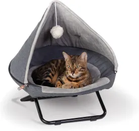 K&H Pet Products Hooded Elevated Cozy Cot Gray Small 19 Inches