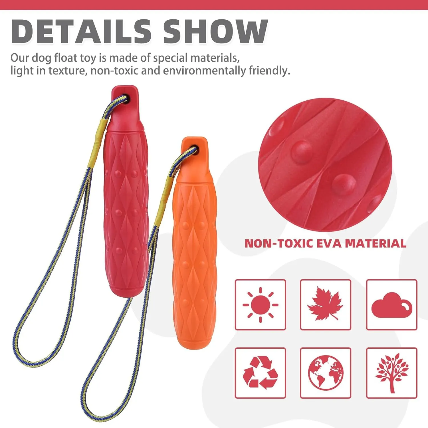 KOOLTAIL Floating Dog Pool Toys - 2 Pack Summer Bumper Doggie Toy for Water, Interactive Training Games Fetch & Chew Toys to Keep Them Busy, Outdoor Doggy Toys with Rope for Small Medium Large Dogs