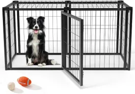 Large Dog Crate, Dog Crates for Large Dogs, 48 Inch Dog Crate with Divider, Crates for Dogs Indoor, Metal Dog Crate, Large Dog Kennel Indoor, Large Dog Cage, Big Dog Cage