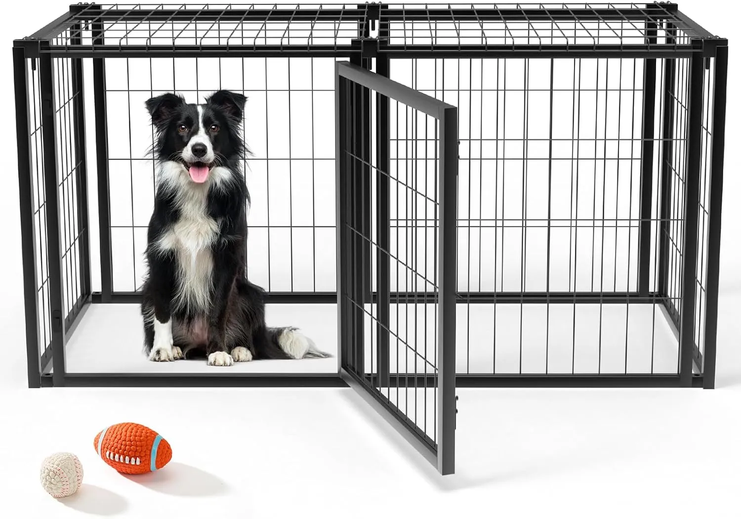 Large Dog Crate, Dog Crates for Large Dogs, 48 Inch Dog Crate with Divider, Crates for Dogs Indoor, Metal Dog Crate, Large Dog Kennel Indoor, Large Dog Cage, Big Dog Cage