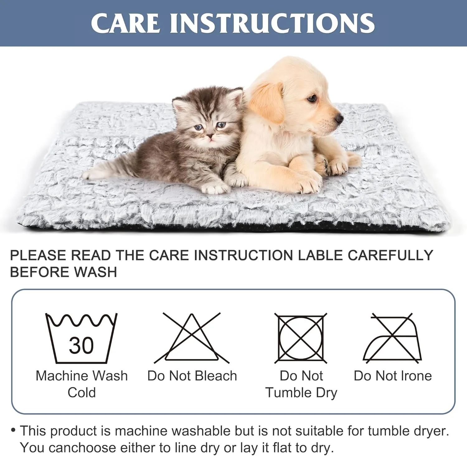 Leekalos Self Warming Cat Bed Self Heating Cat Dog Mat, Ultra Soft Extra Warm Thermal pet Pad for Indoor Outdoor Pets with Removable Cover Non-Slip Botom Washable (Grey, Small(23.6''X17.7''))