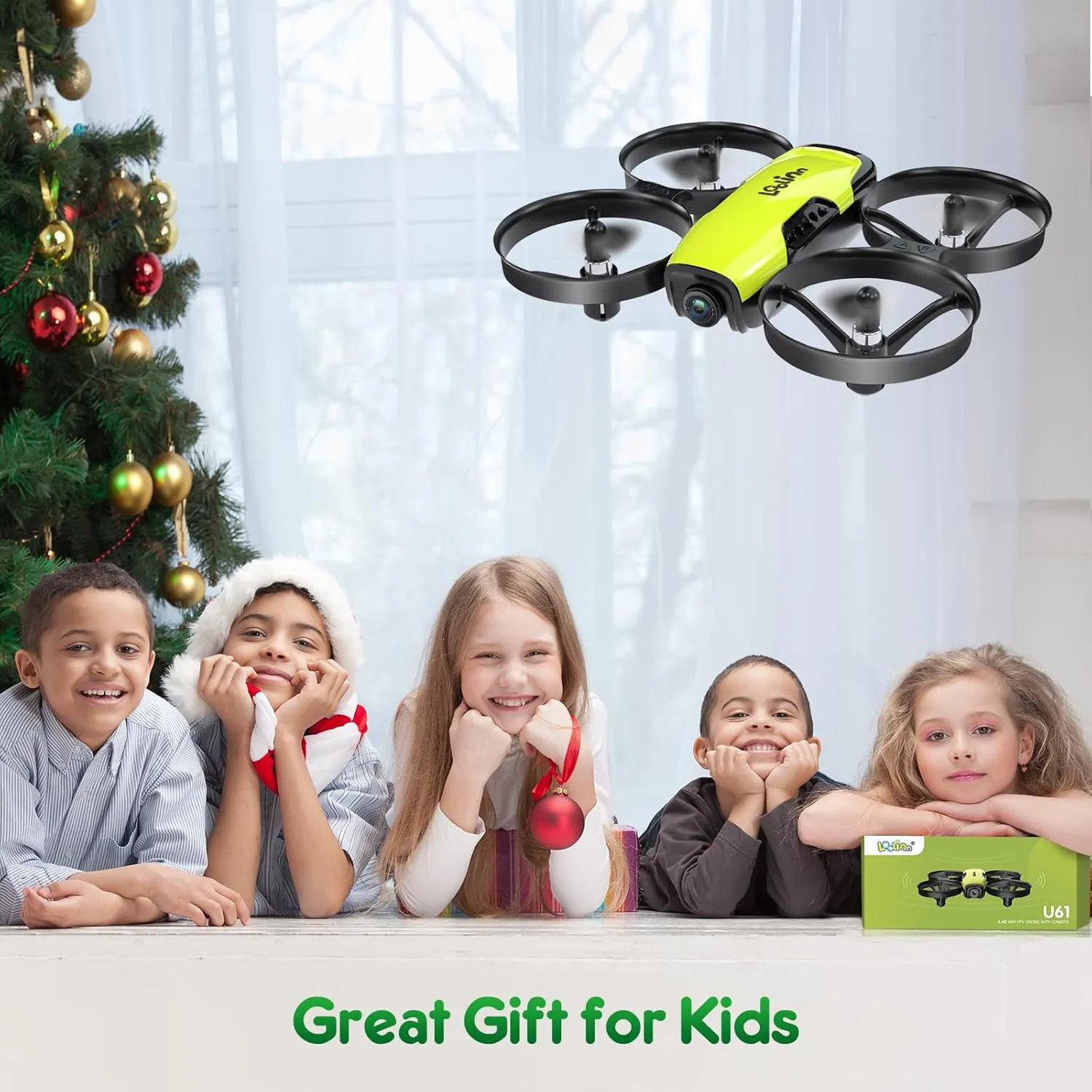 Loolinn | Drones for Kids Gift with Camera - Mini Drone with 90 Adjustable Camera, Safe for Kids, Photos and Videos, Includes three batteries (Gift for Kids)