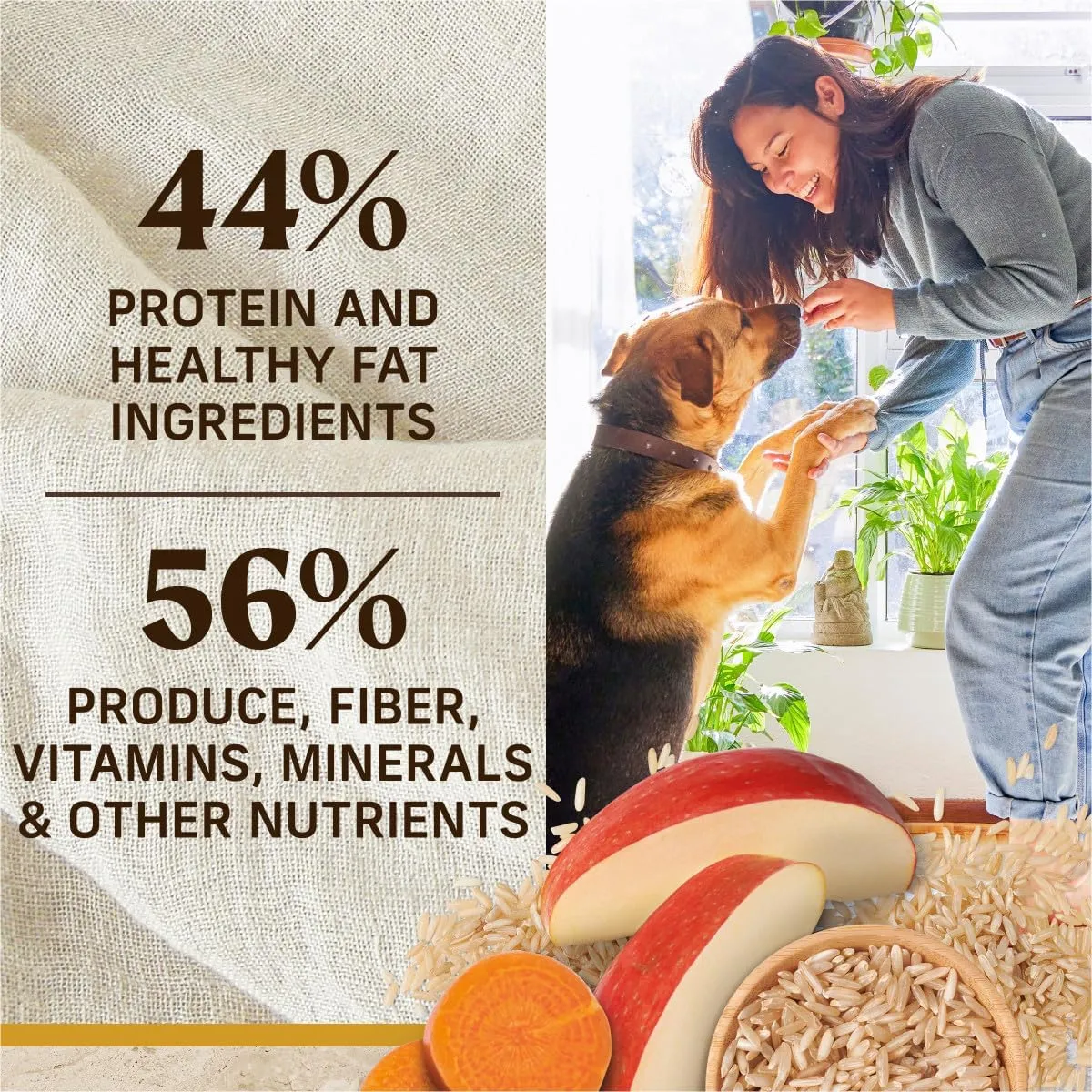 Merrick Healthy Grains Premium Adult Dry Dog Food, Wholesome and Natural Kibble, Healthy Weight Recipe - 4.0 lb. Bag