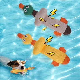 Mihachi Floating Dog Water Pool Toys 2 Pack for Swimming Pool, Interactive Crinkle Pet Puppy Chew Toys for Play and Training, Funny Duck Toy for Small Medium Large Breed, Wild & Yellow Duck